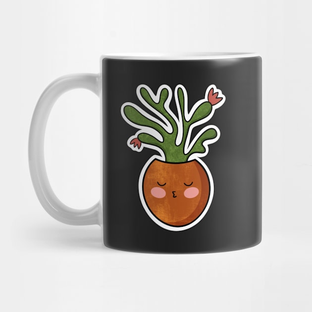 Cute kawaii cactus sticker by LoneJensen